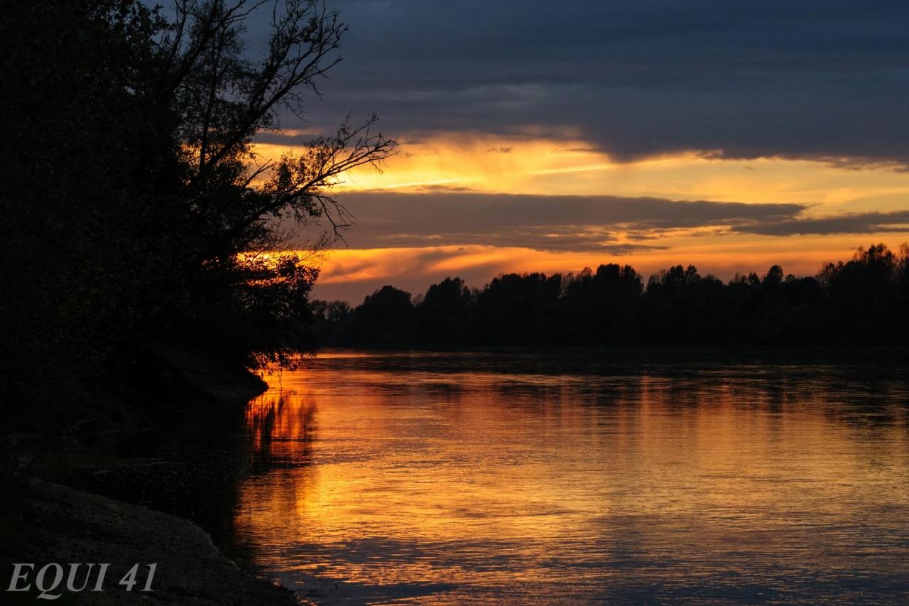 Coucher de soleil sur la Loire